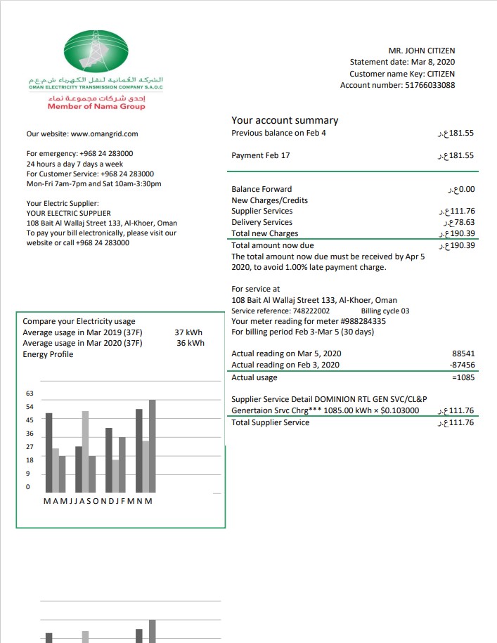  Minol USA business utility bill 